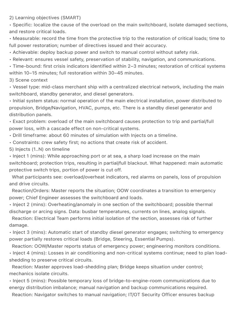 2) Learning objectives (SMART) actions for drill | PDF | Electric Power ...