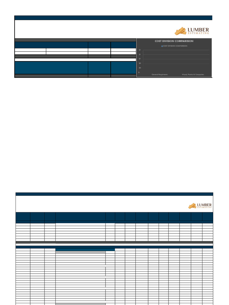 Lumber Takeoff Sample 1 | PDF | Framing (Construction) | Wood