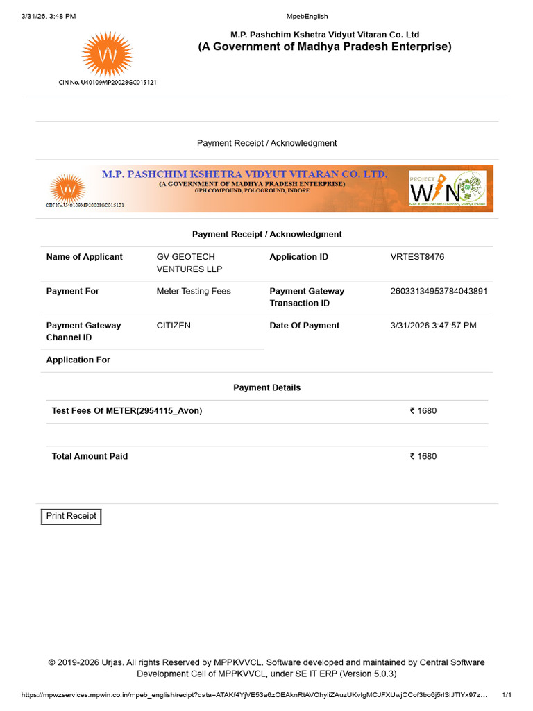 Test Fees of METER(2954115_Avon) | PDF