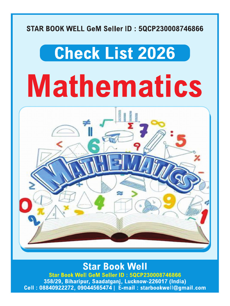 Mathametics Check List 2026 | PDF