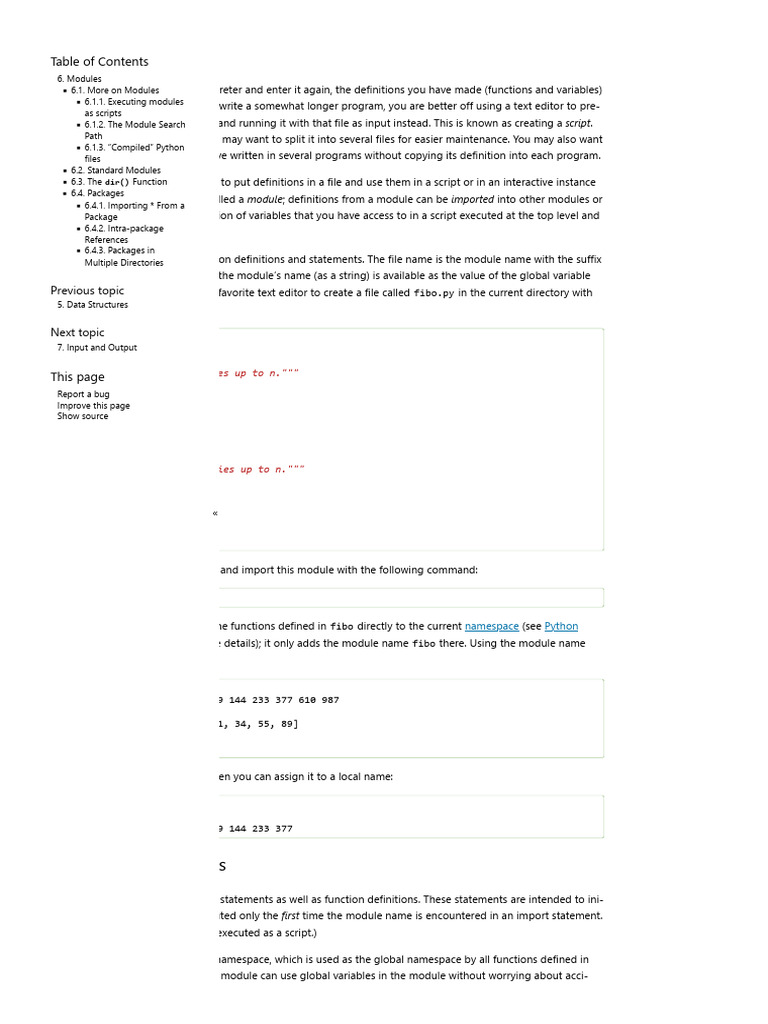 Modules - Python 3.14.3 Documentation | PDF | Namespace | Python ...