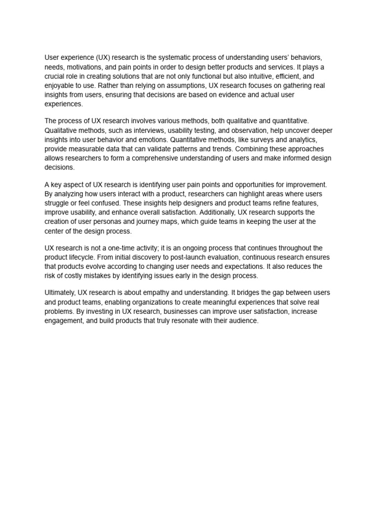 Ux Research | PDF