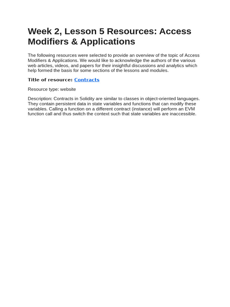 5 Access Modifiers | PDF