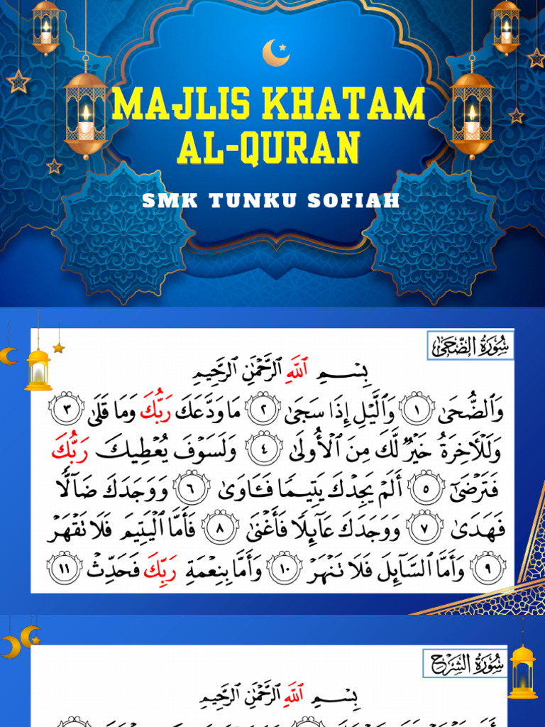 Majlis Khatam Al Quran 2026 | PDF