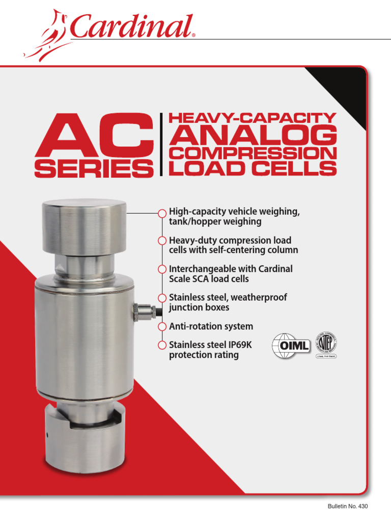 AC Series Analog Load Cell Kits Bulletin | PDF | Transport | Equipment
