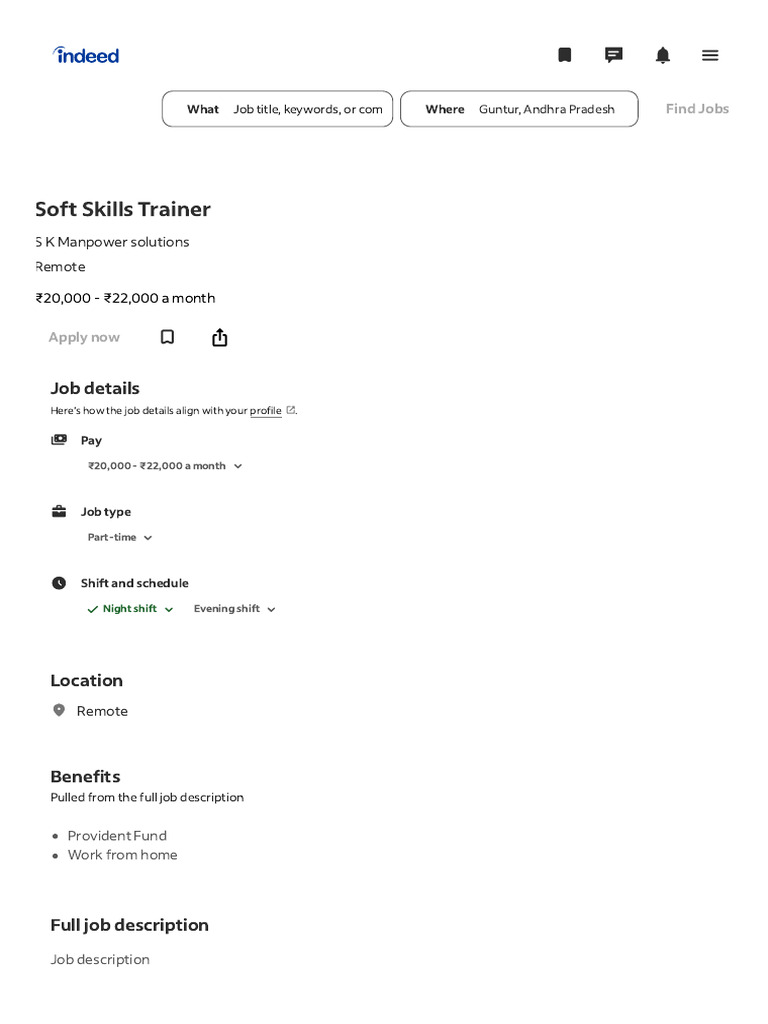 Soft Skills Trainer - Remote - Indeed.com | PDF