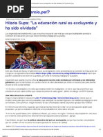 Hilaria Supa_ _La educación rural es excluyente y ha sido olvidada_ _ El Comercio Perú