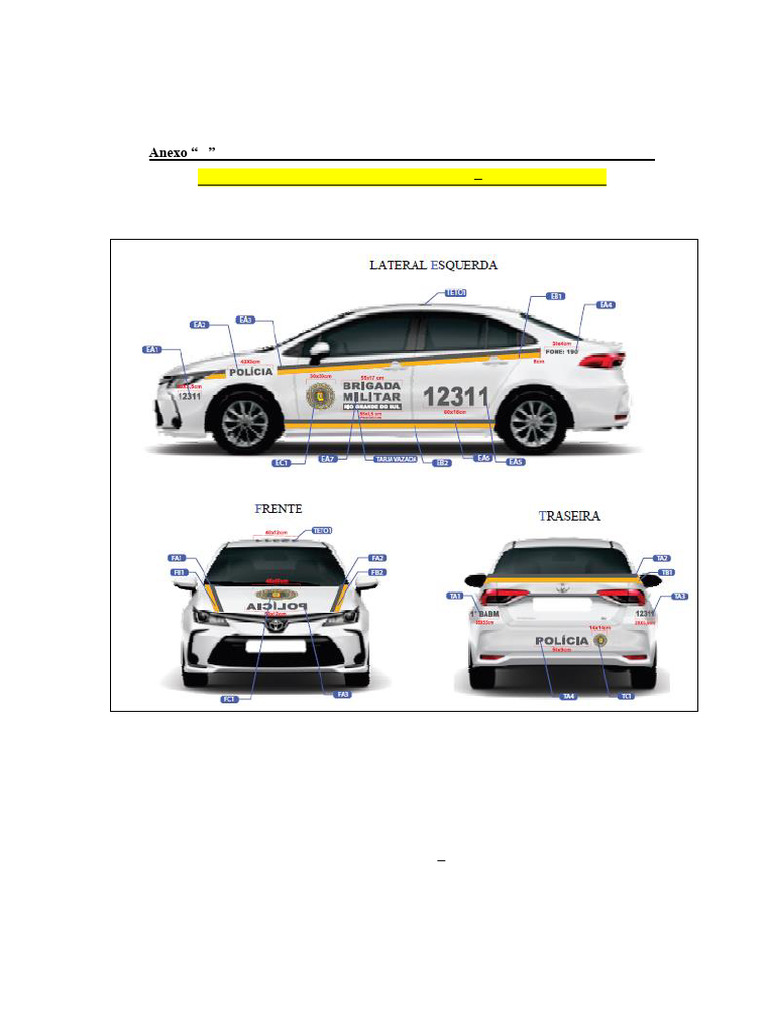 Anexo a - Tabela Codigo Identidade Visual - NI-4.3-EMBM | PDF