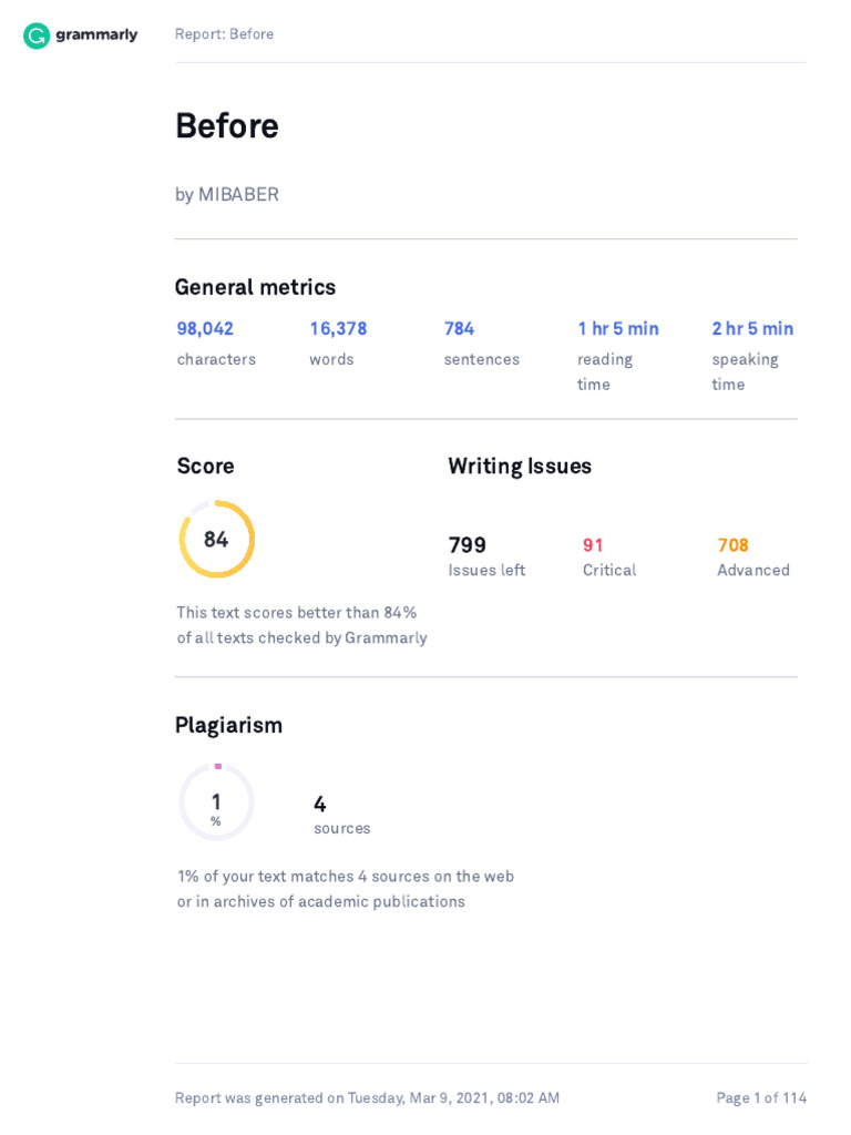 Report (Before) | PDF | Verb