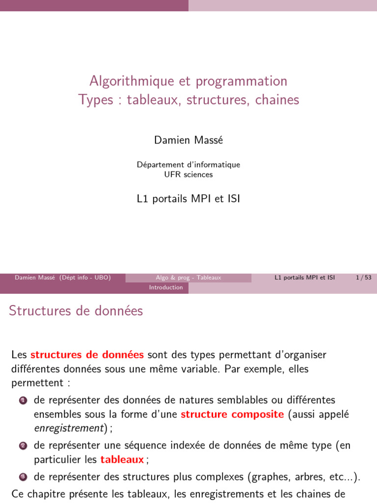 Tableaux | PDF | Algorithmes | Java (Langage de programmation)