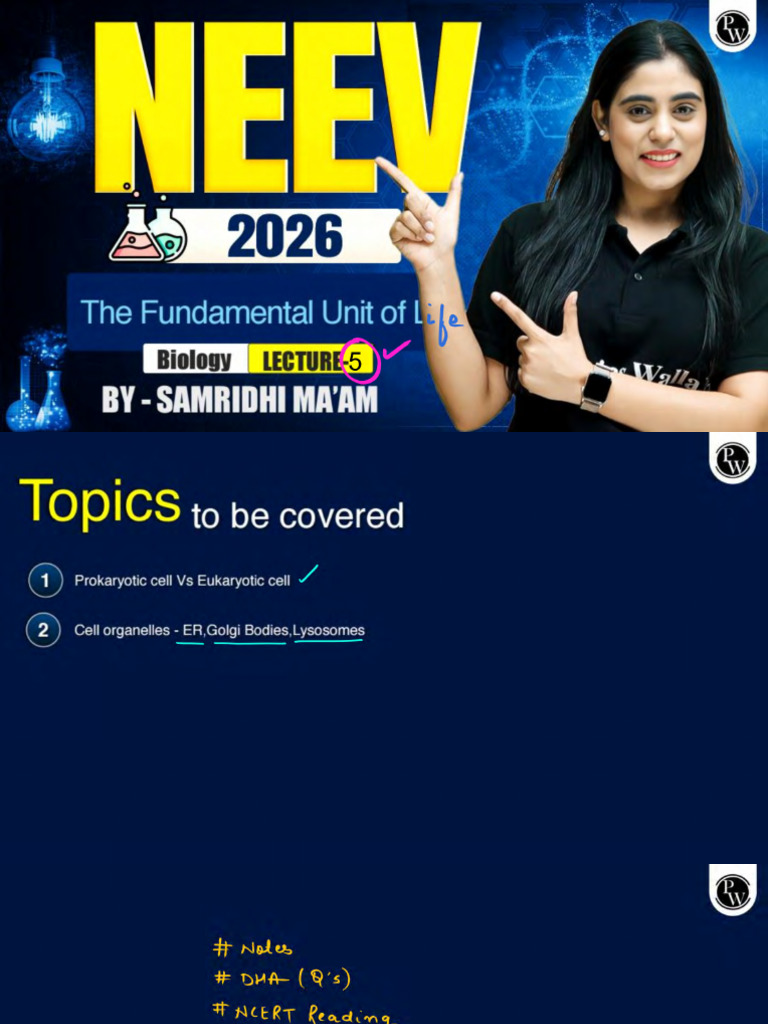 The Fundamental Unit of Life 05 Class Notes Neev 2026 | PDF