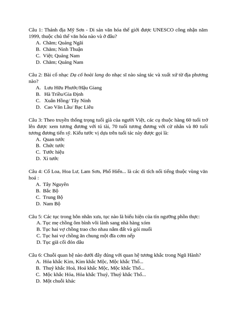 De Trac Nghiem | PDF