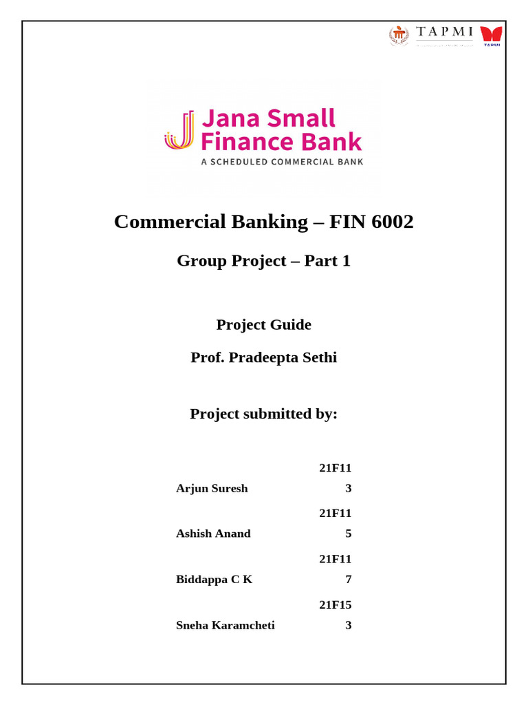 Commercial Banking Project-1 | PDF | Transaction Account | Banks
