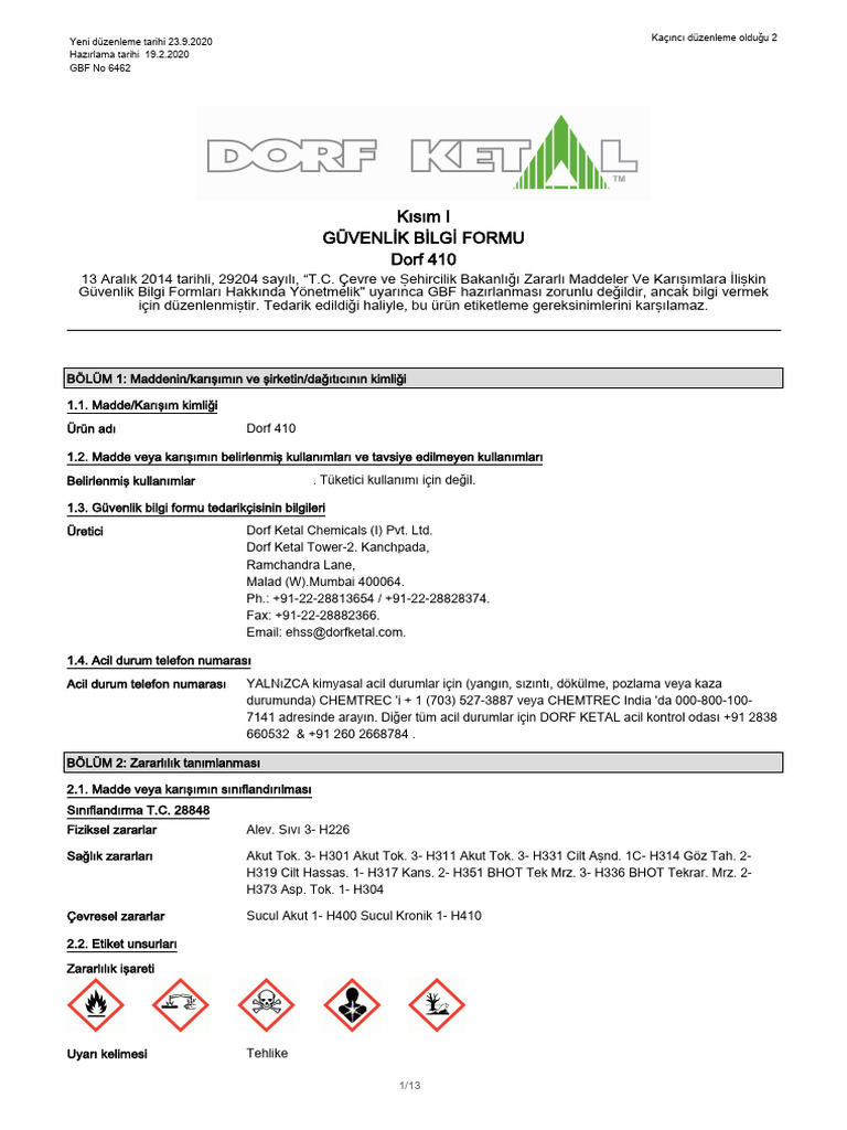MSDS (1) | PDF