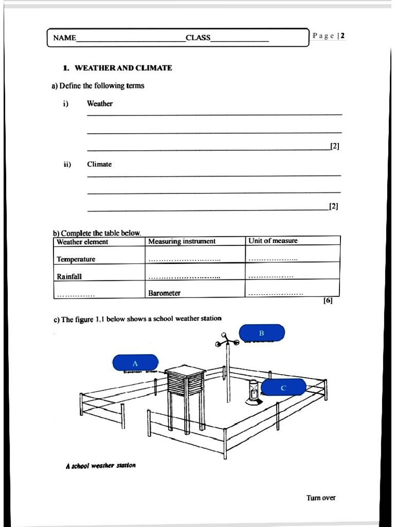 Form 2 Geography Midyear Rehoboth Academy | PDF