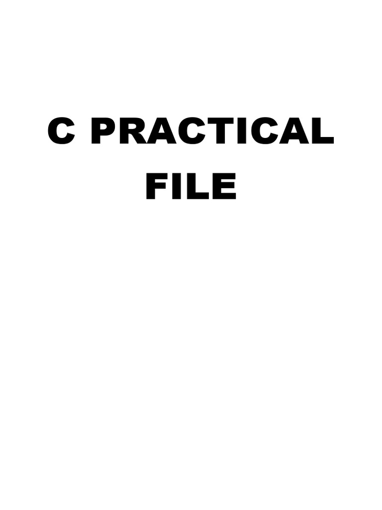 C Practical File | PDF | Coefficient Of Variation | Parameter (Computer ...