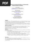 Download Consumer Preference for Imported Products over Domestically Produced Products in Pakistan by spitraberg SN10209939 doc pdf