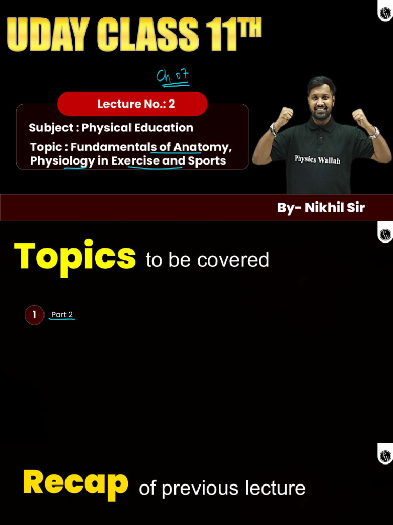 Fundamentals of Anatomy and Physiology in Sports 02 : Class Notes ...