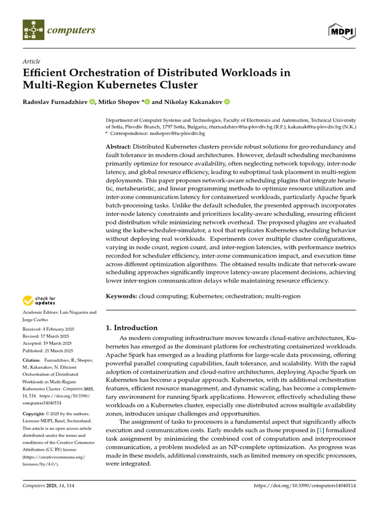 Efficient Orchestration of Distributed Workloads in Multi-Region ...
