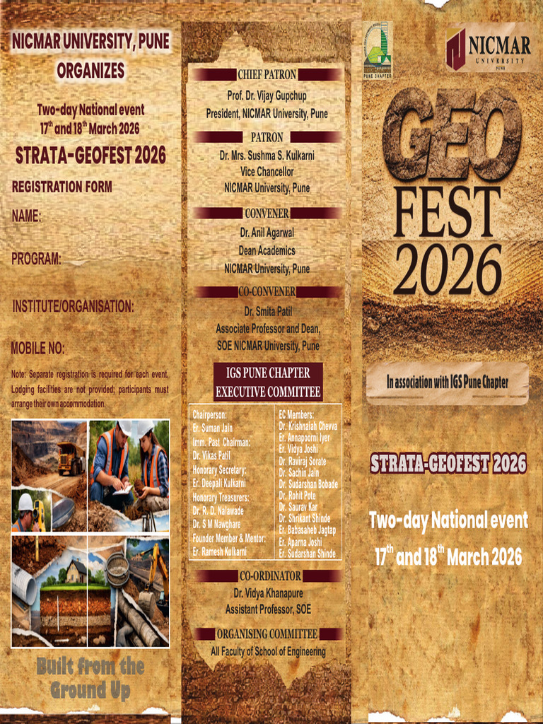 NICMAR - GEOFEST 2026 - Brochure | PDF | Sustainability