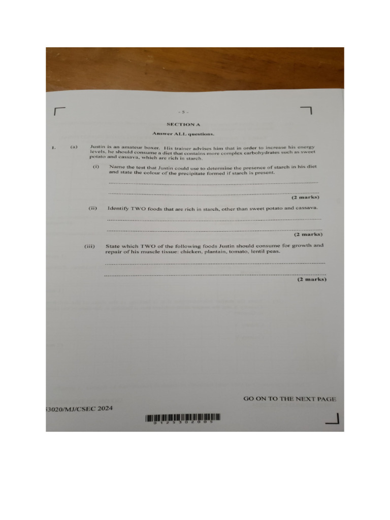 Csec HSB Mayjune p2 2024 | PDF