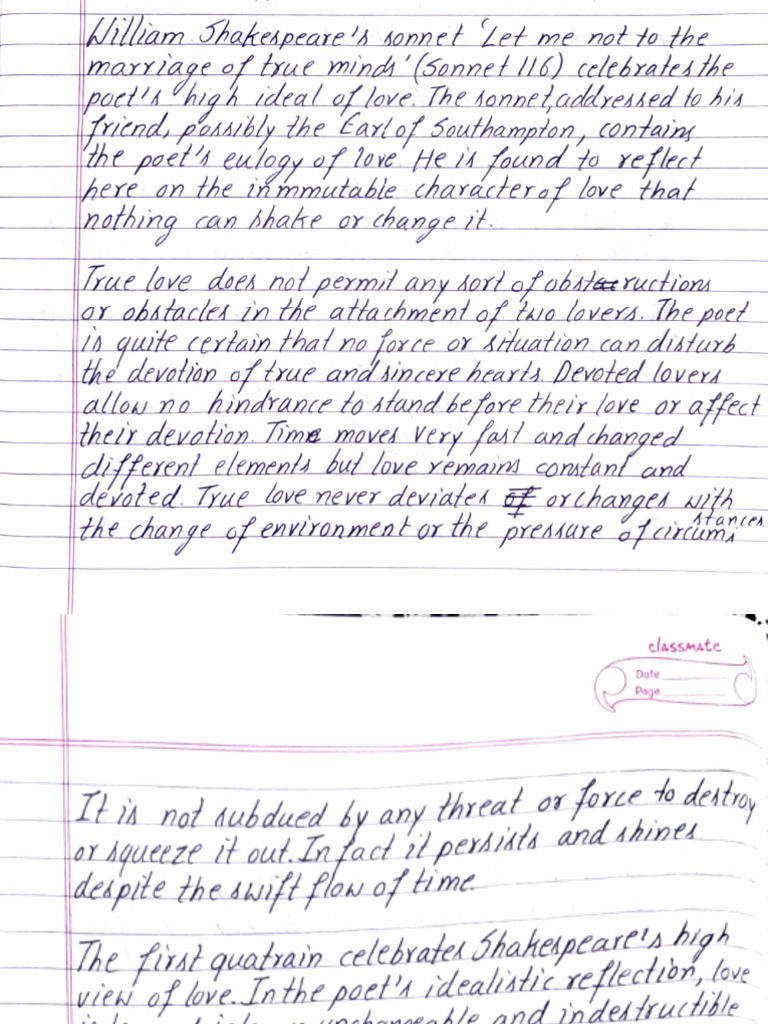 Sonnet 116 | PDF | Stanzaic Form | Composition & Creative Writing
