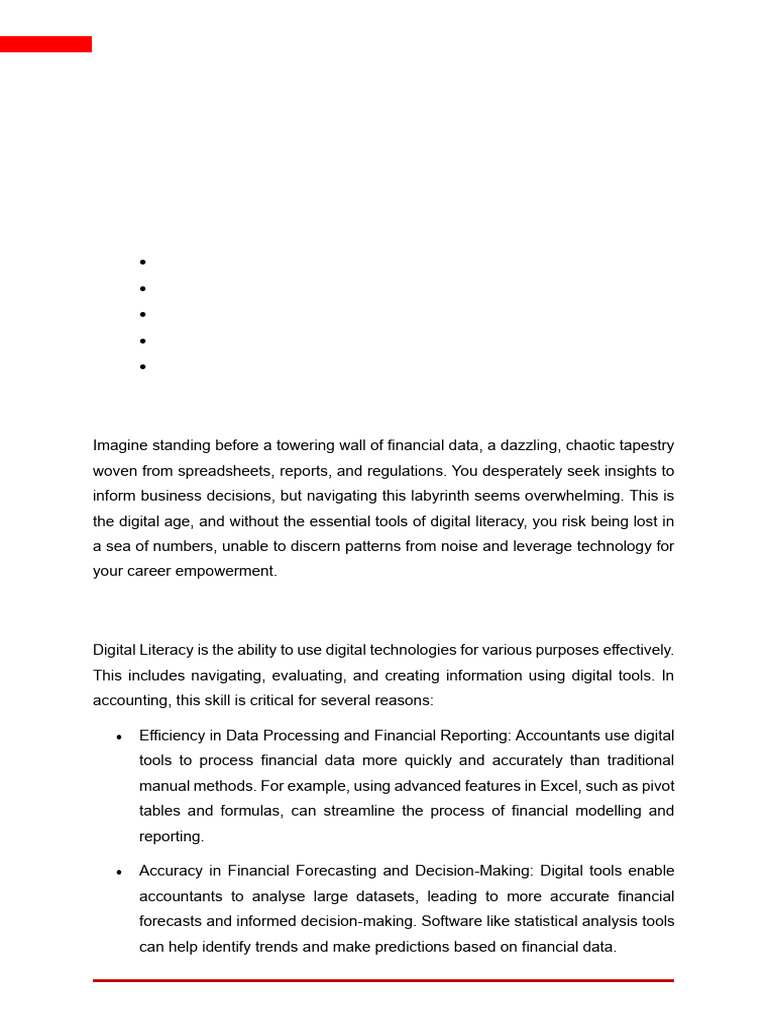Study Unit 1 - Chapter Notes Digital Literacy | PDF | Debits And ...