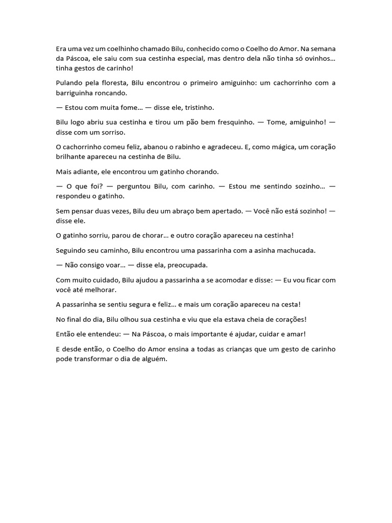 O Coelhinho Do Amor | PDF