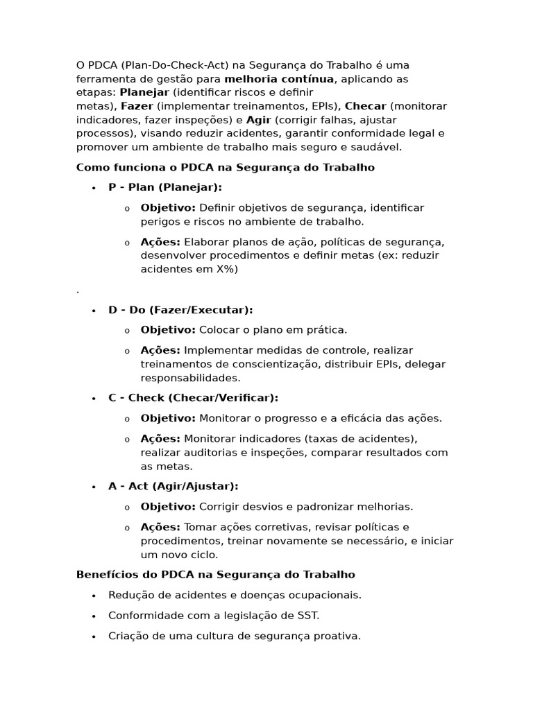 O PDCA | PDF