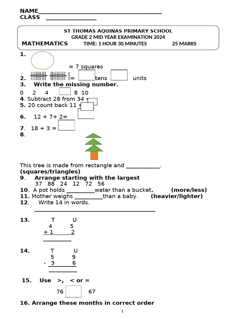 Grade 2 Mathematics | PDF