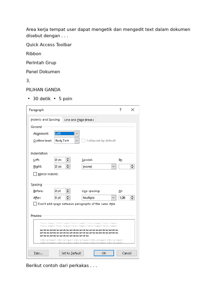 Area Kerja Tempat User Dapat Mengetik Dan Mengedit Text Dalam Dokumen ...