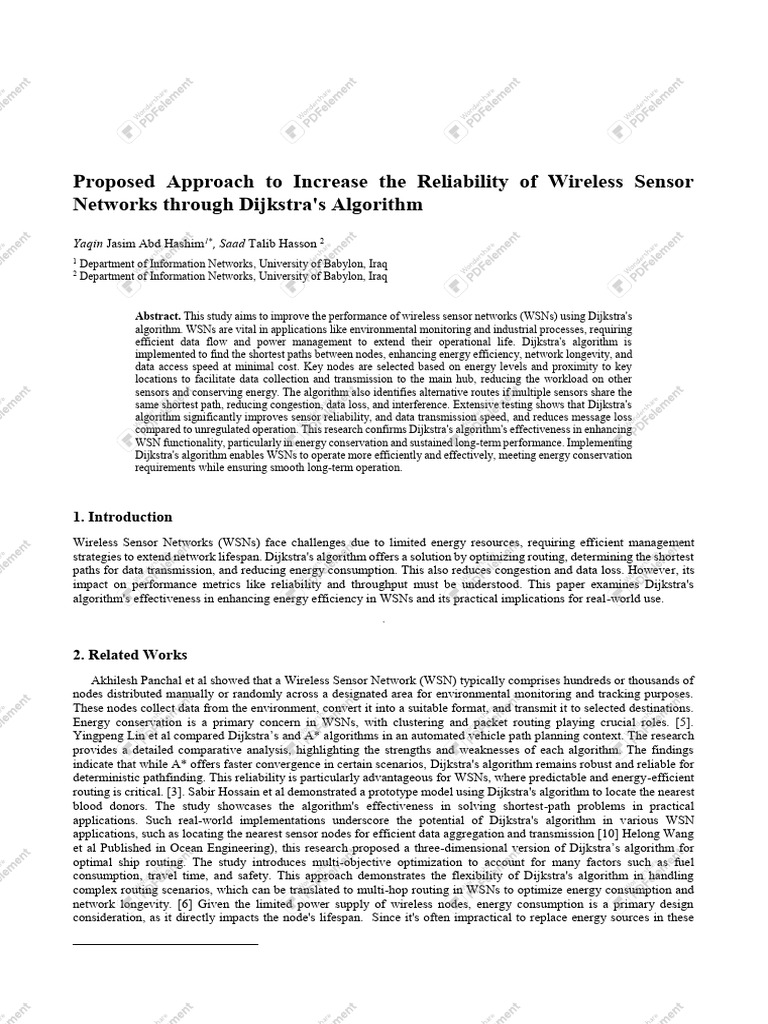 Templet of 3th Paper_With Watermark | PDF | Wireless Sensor Network ...