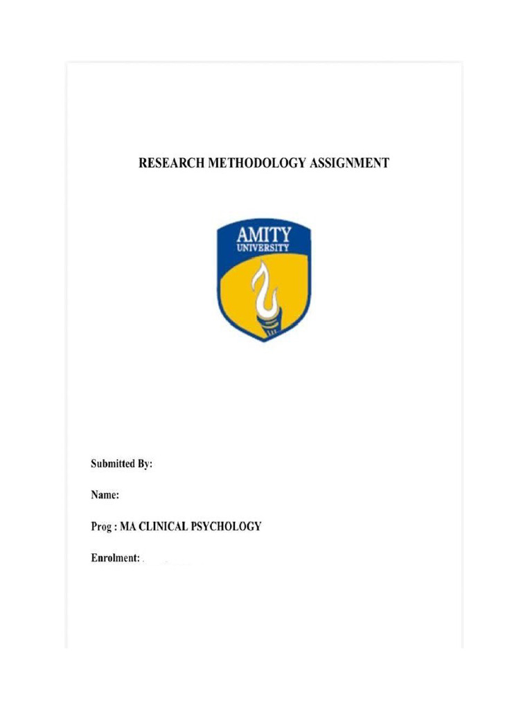 Research Methodology Assignment | PDF | Psychology | Experiment