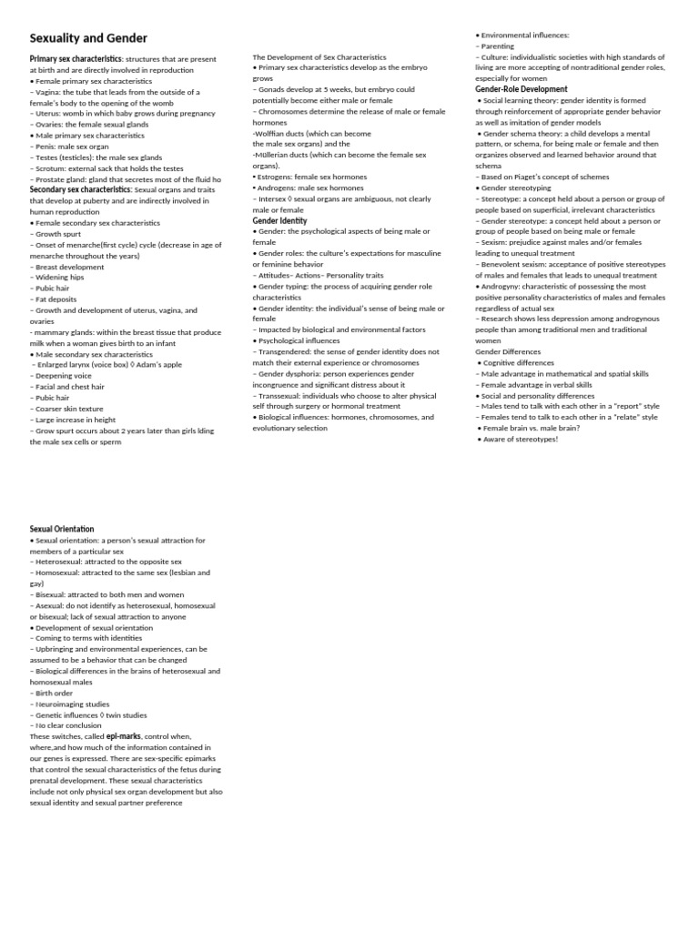 10 Sexuality and Gender | PDF | Sex Organ | Sexual Orientation