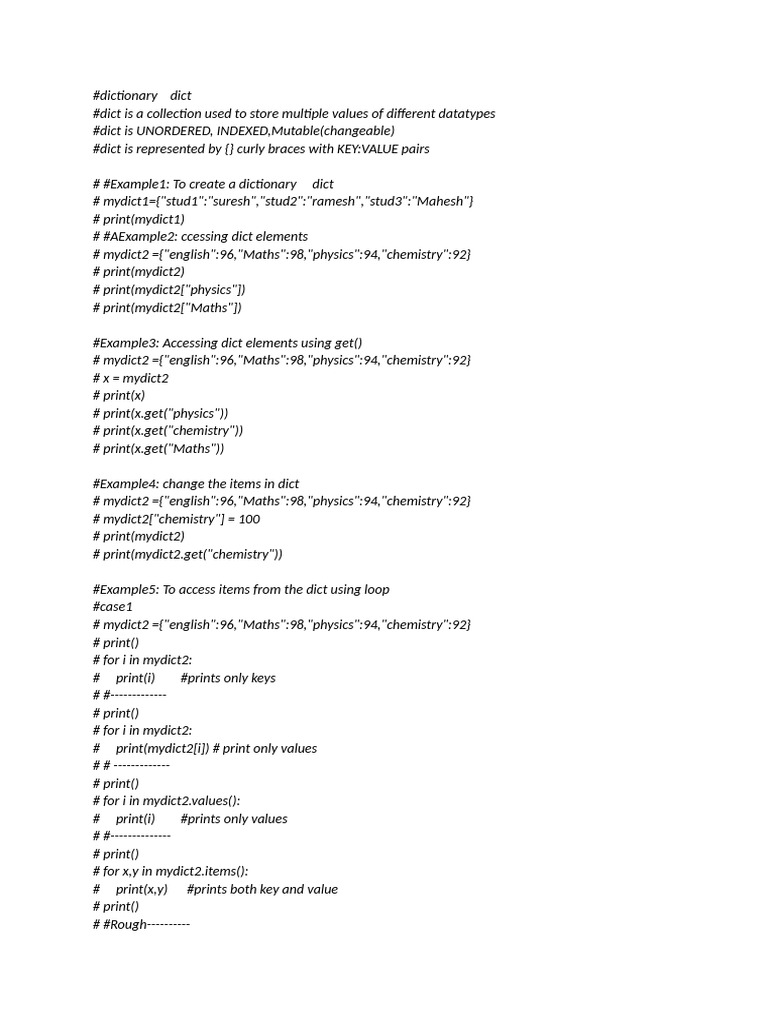 Dict Demo | PDF | Computing | Computer Programming