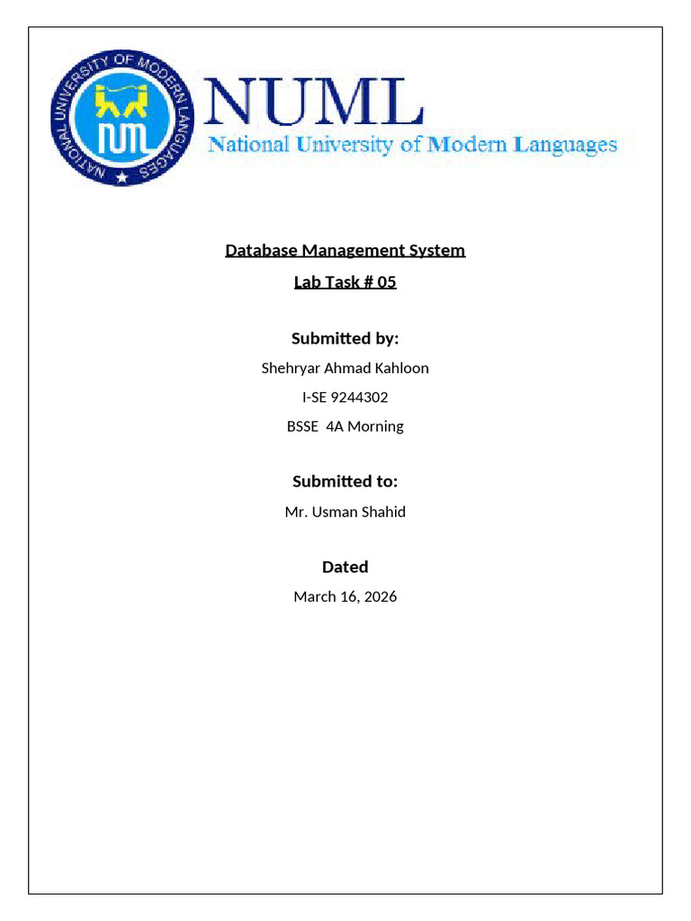 lab no 5 | PDF