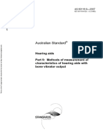 As 60118.9-2007 Hearing Aids Methods of Measurement of Characteristics of Hearing Aids With Bone Vibrator Out