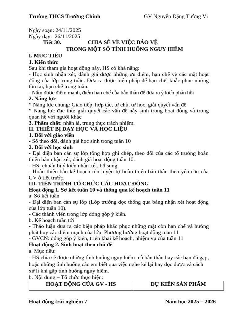 GA HDTN TUAN 12 | PDF
