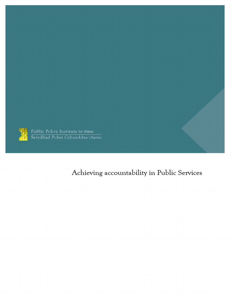 Accountability in Public Services | PDF | Accountability | Governance