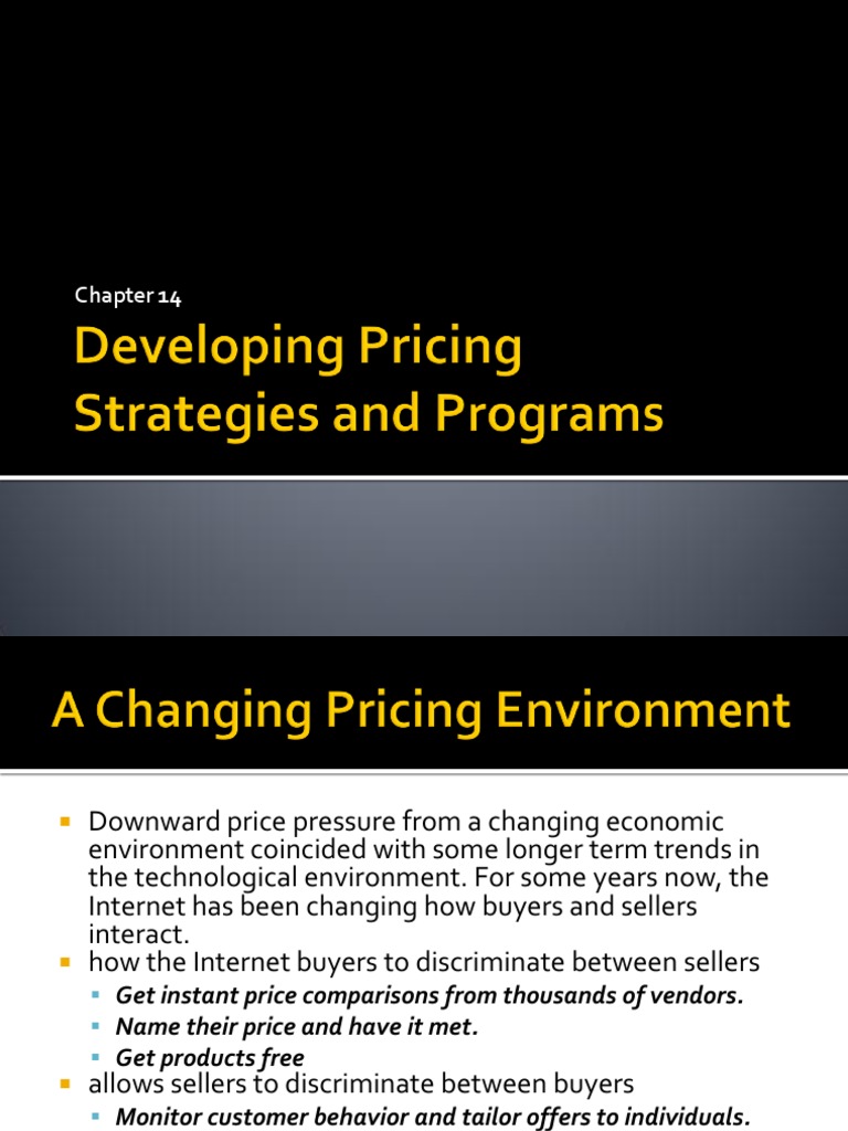 Pricing Strategies in Chapter 14 | PDF | Prices | Demand