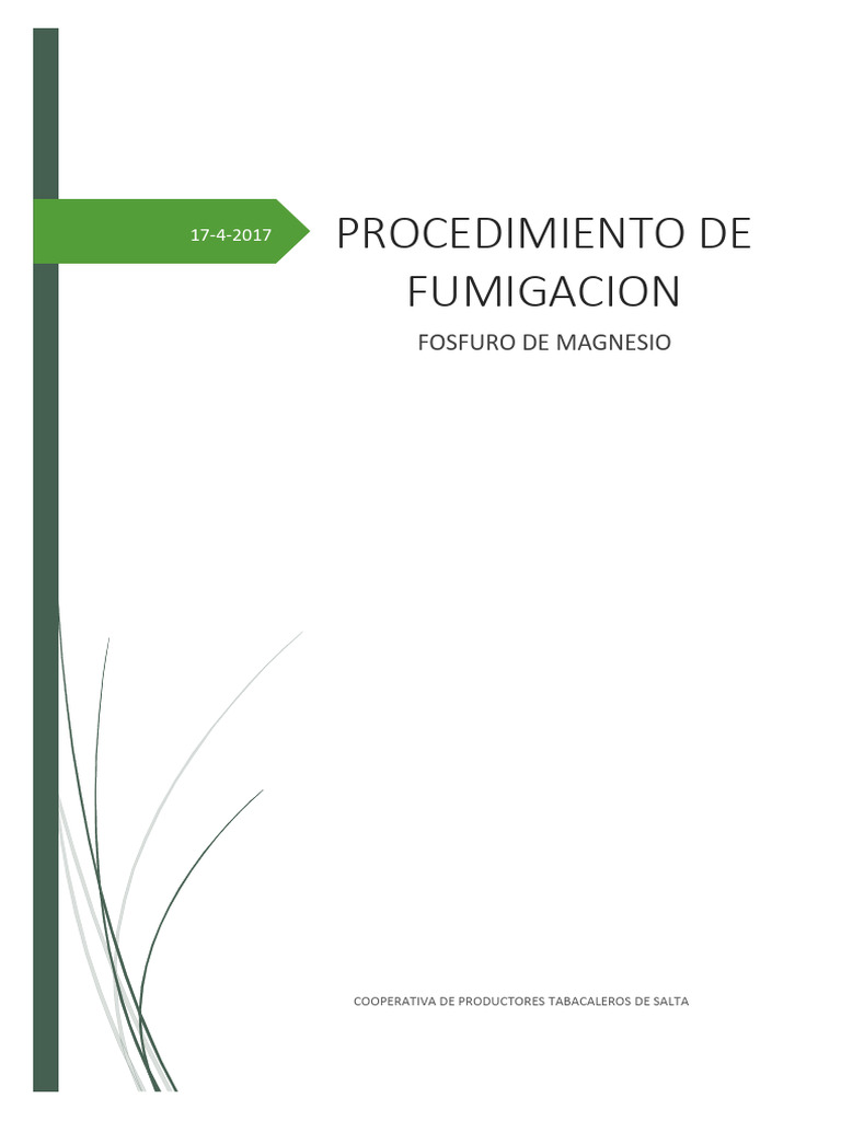 Procedimiento de Fumigacion | PDF | Crisálida | Pesticida