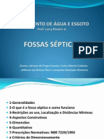 TRATAMENTO DE ÁGUA E ESGOTO - FOSSAS SÉPTICAS