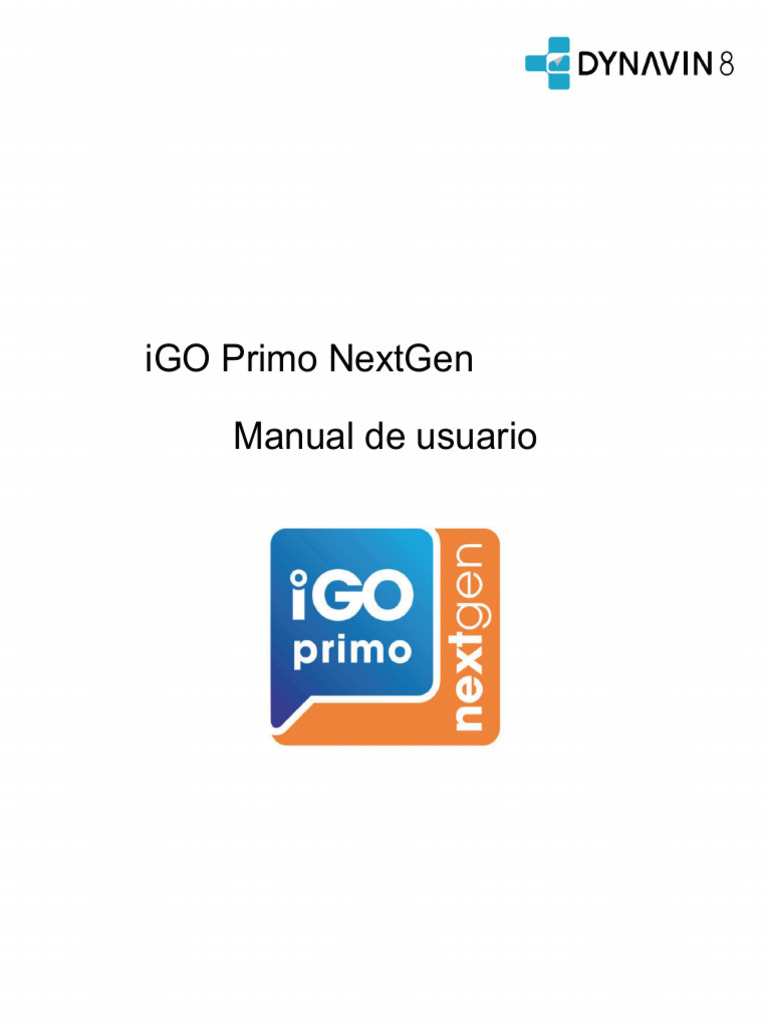 IGO Primo NextGen User Manual | PDF | Sistema de Posicionamiento Global ...