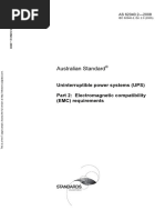 As 62040.2-2008 Uninterruptible Power Systems (UPS) Electromagnetic Compatibility (EMC) Requirements