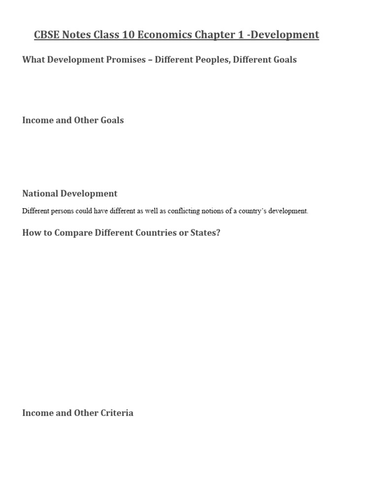 CCBSE Notes Class 10 Economics | PDF | Loans | Credit