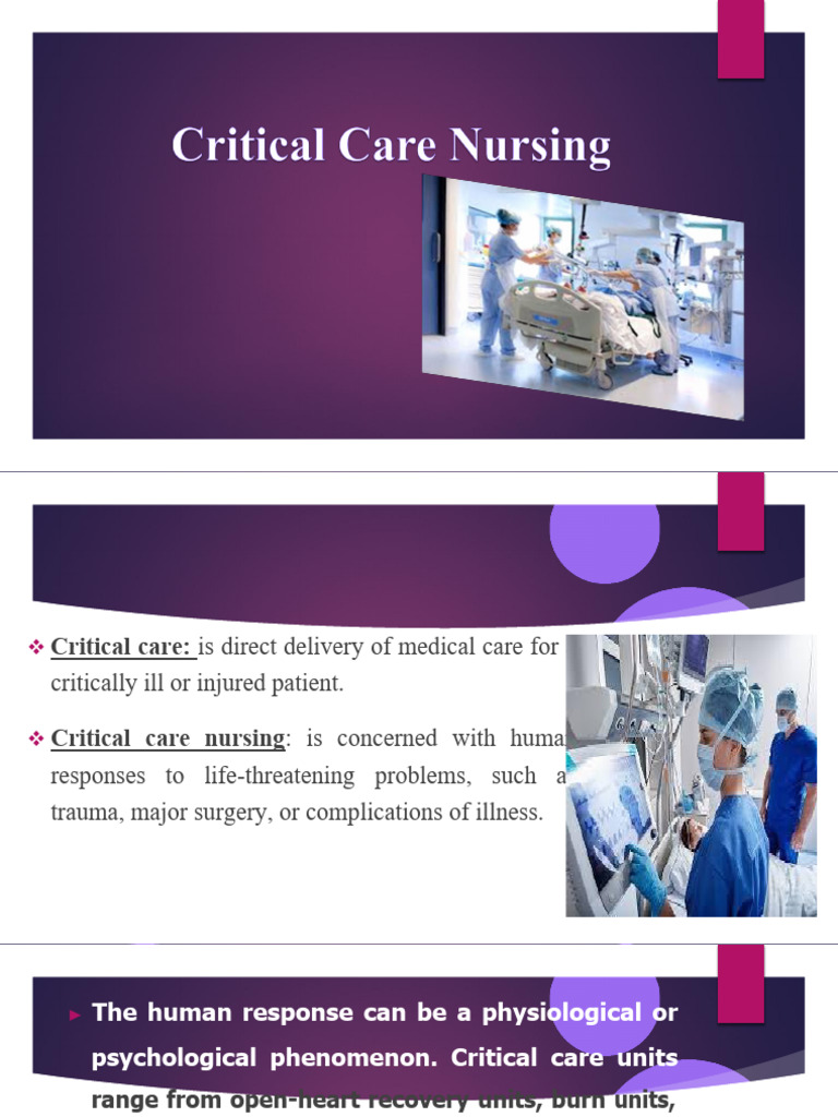 Introduction of Critical Care by 3rfat | PDF | Intensive Care Medicine ...