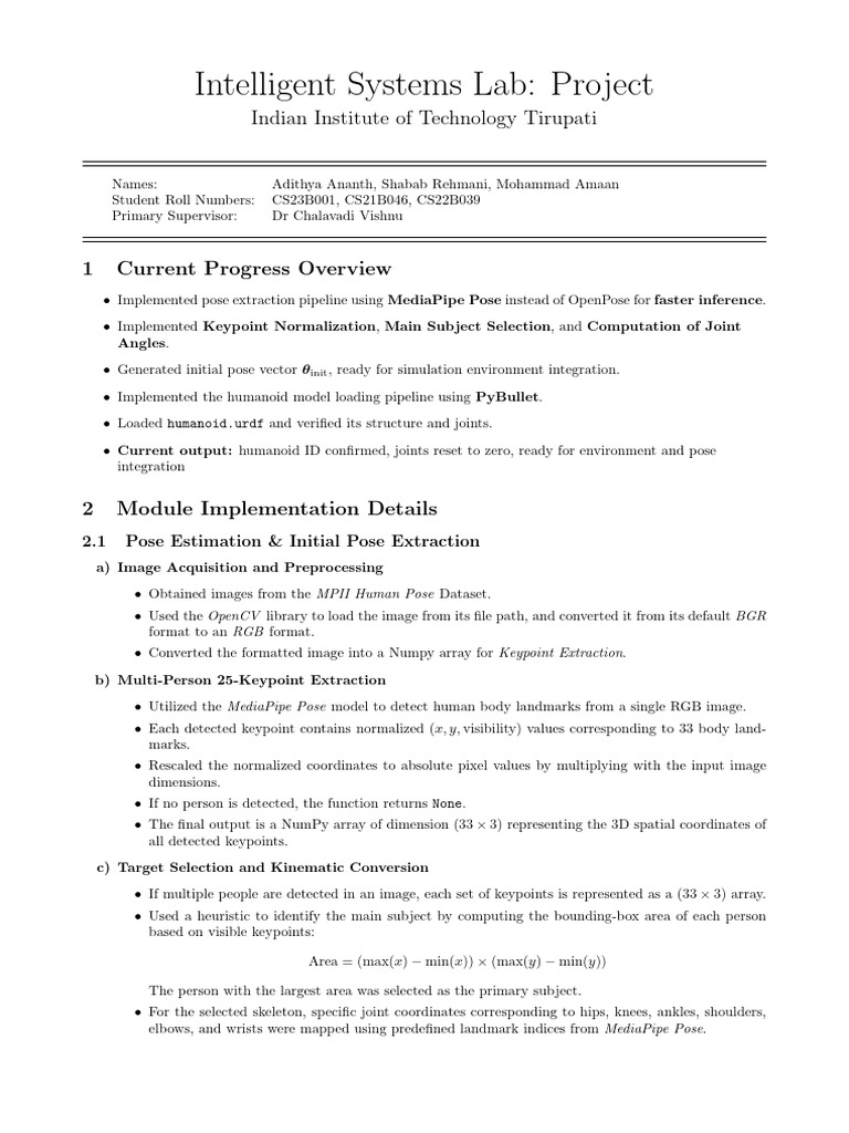 Group1 ISL Project Progress Update | PDF
