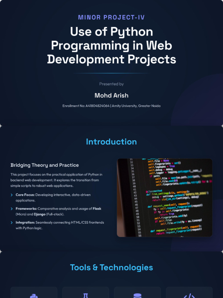 Python Web Development Project | PDF