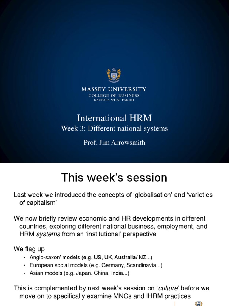 National HRM Systems Overview | PDF | Trade Union | Employment