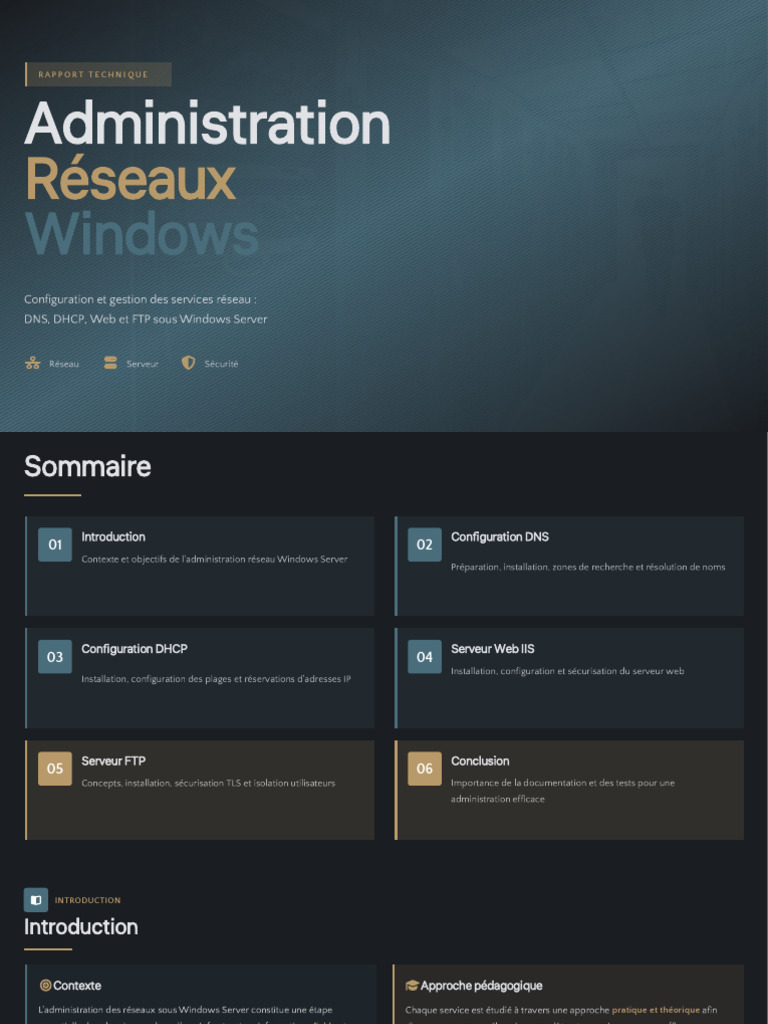 Administration Réseaux Windows | PDF | Mise en réseau | Internet et Web